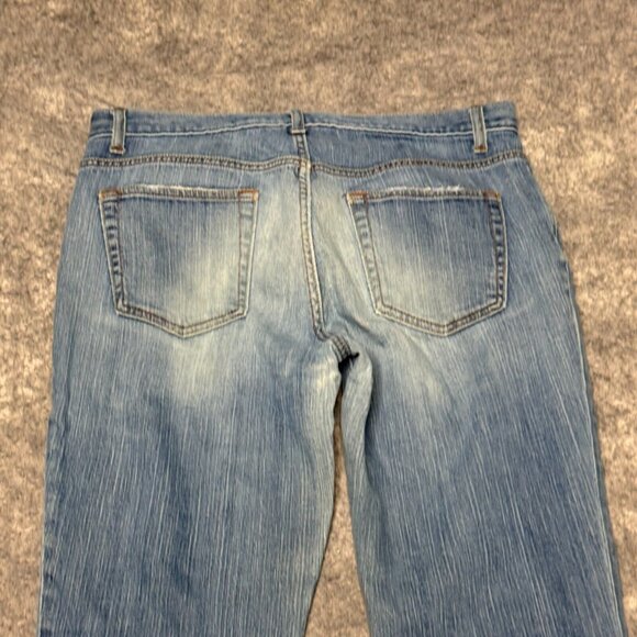 Gap Jeans Womens Size 12 Bootcut Flare Long and Lean Distressed Mid Rise Stretch - Picture 6 of 13